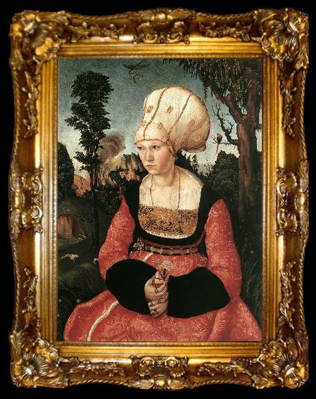 framed  CRANACH, Lucas the Elder Portrait of Anna Cuspinian dfg, ta009-2